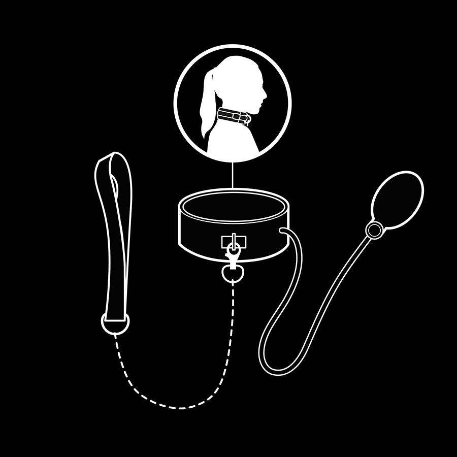 Fetish Submissive Bondage Collare Gonfiabile - Accessorio intimo - dettaglio