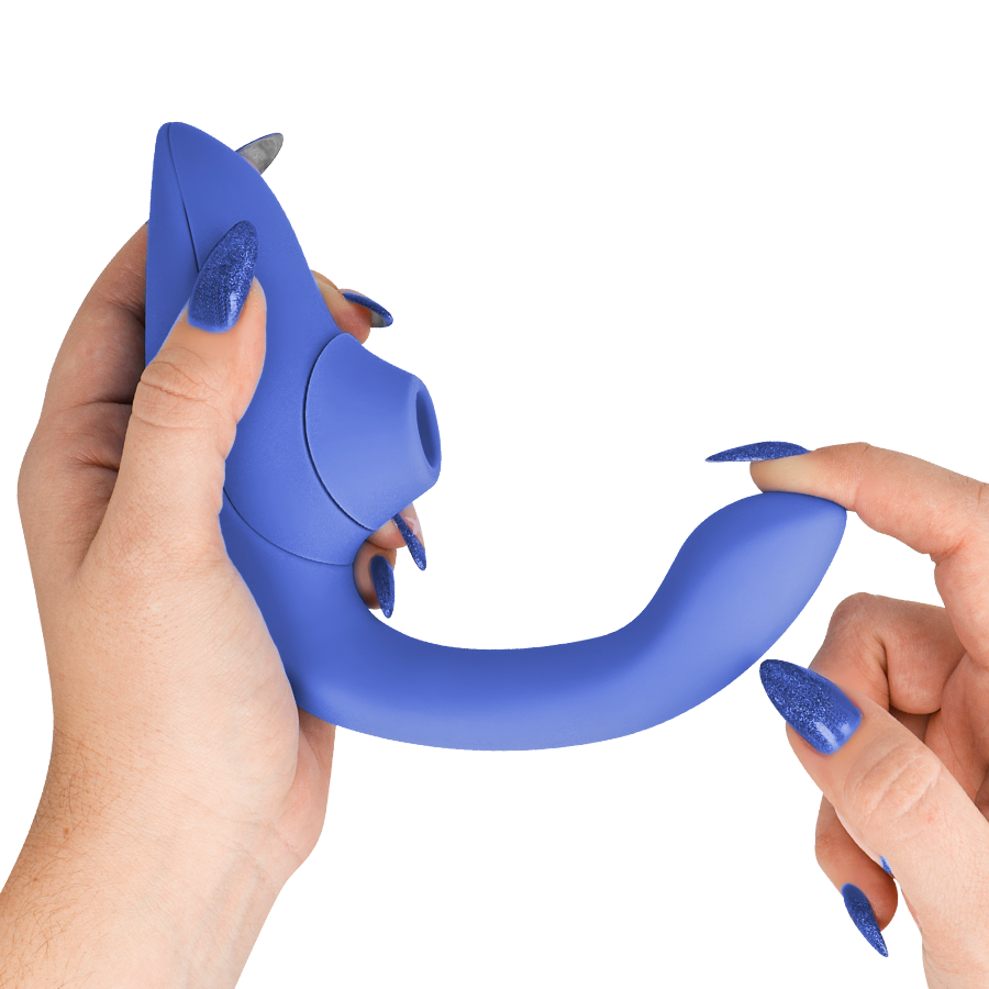 Womanizer Blend - Massaggiatore ad aria pulsata, colore vibrator blu - nella confezione