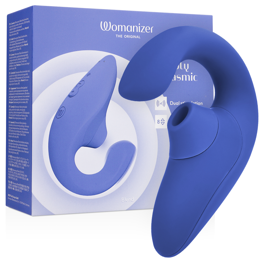 Womanizer Blend - Massaggiatore ad aria pulsata, colore vibrator blu