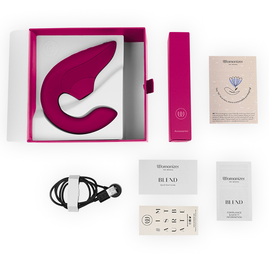 Womanizer Blend - Massaggiatore ad aria pulsata, colore rosa - nella confezione