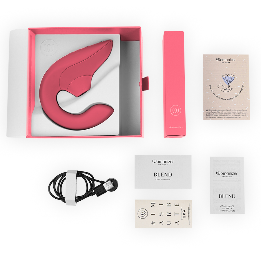 Womanizer Blend Vibrant Rose - Massaggiatore ad aria pulsata - nella confezione