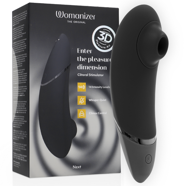 Womanizer Next - Massaggiatore ad aria pulsata, colore nero