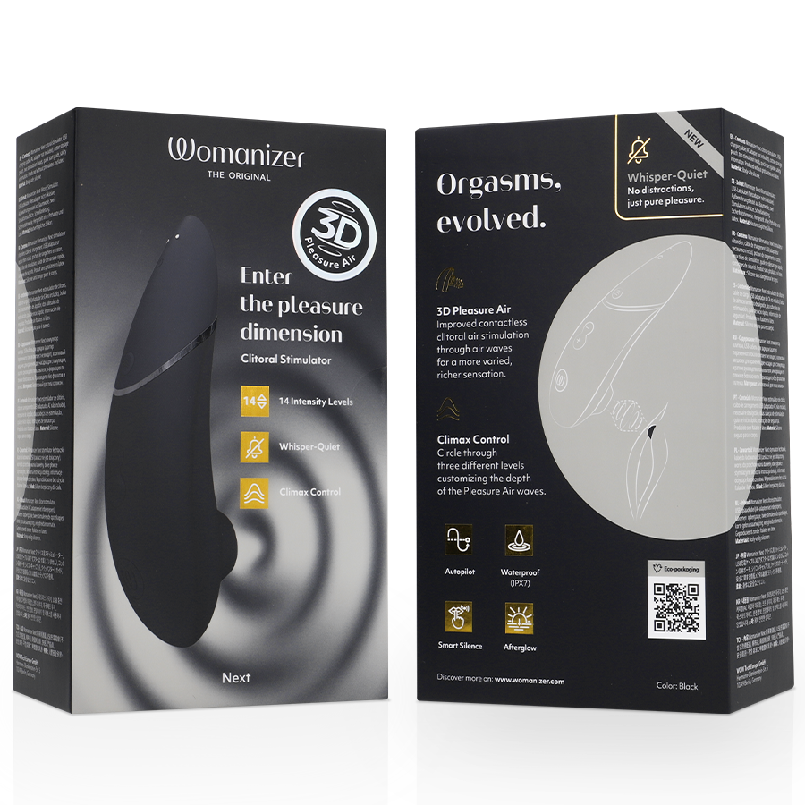 Womanizer Next - Massaggiatore ad aria pulsata, colore nero - dettaglio