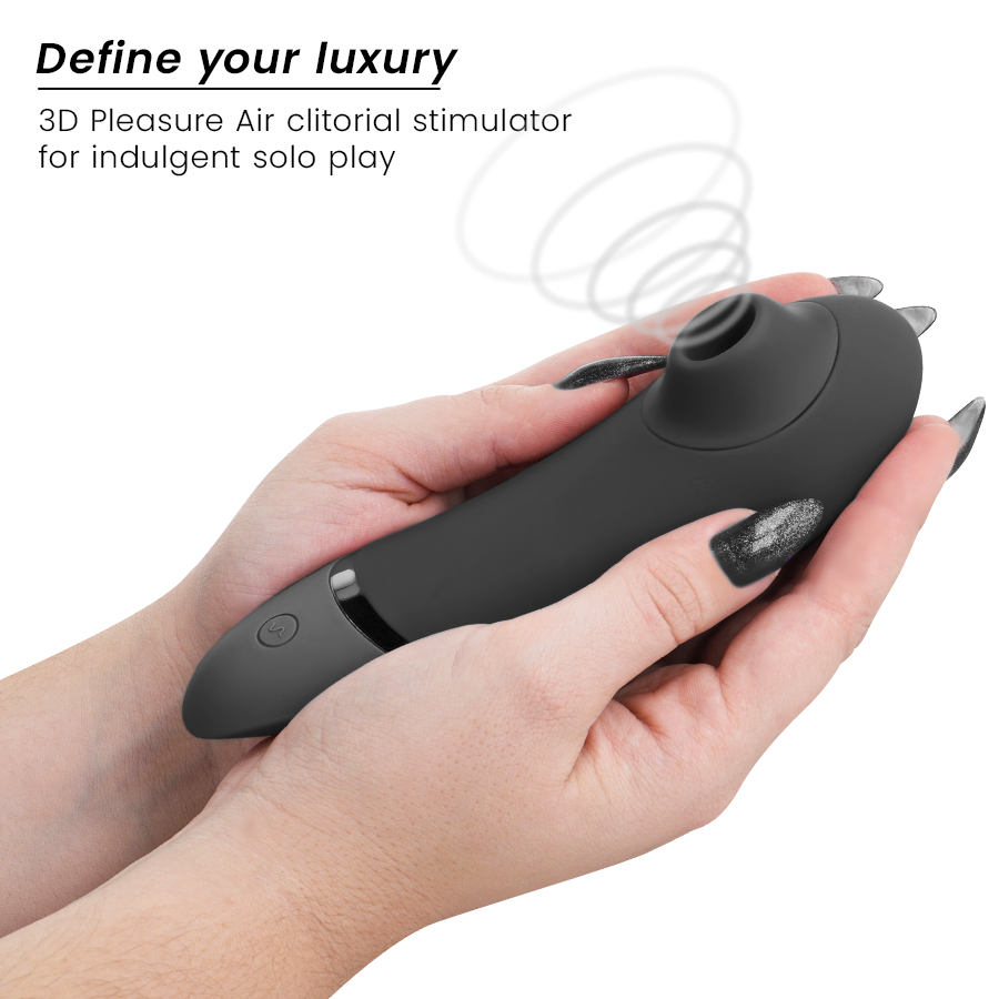 Womanizer Next - Massaggiatore ad aria pulsata, colore nero - in mano per le dimensioni