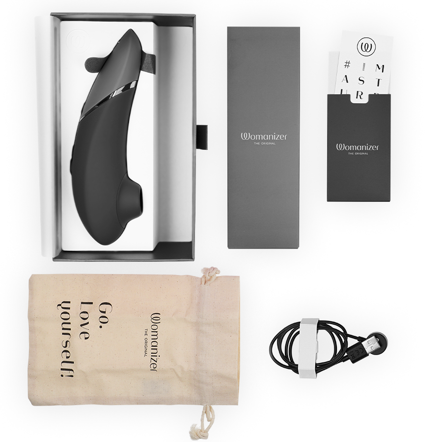 Womanizer Next - Massaggiatore ad aria pulsata, colore nero - vista laterale