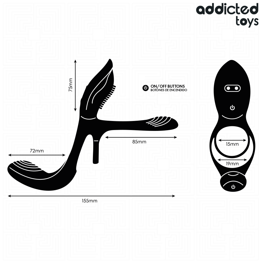 Addicted Toys Anale - Dispositivo per uomo, colore standard - in mano per le dimensioni