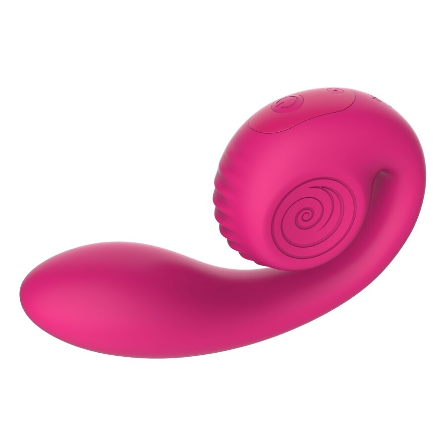 Snail Vibe Gizi Lite - Massaggiatore curvo, colore rosa - vista laterale