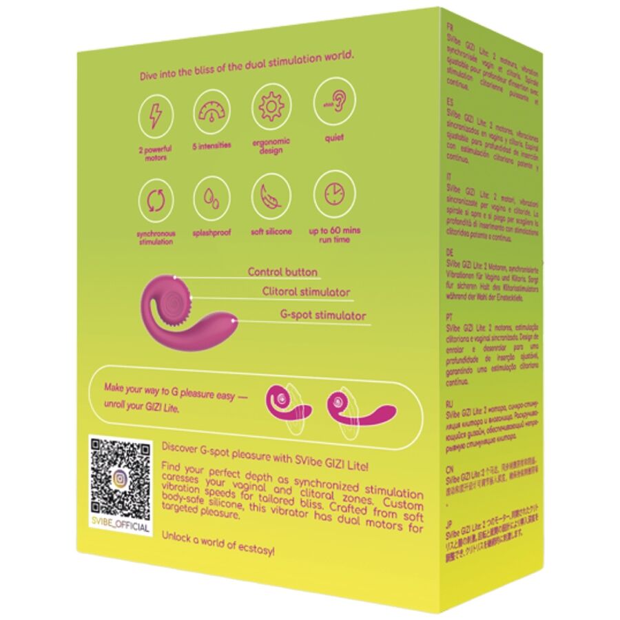 Snail Vibe Gizi Lite - Massaggiatore curvo, colore rosa - in mano per le dimensioni