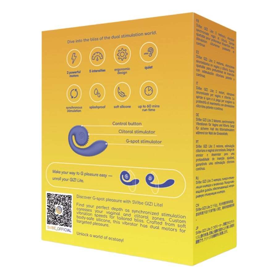 Snail Vibe Gizi Lite - Massaggiatore curvo, colore viola - in mano per le dimensioni