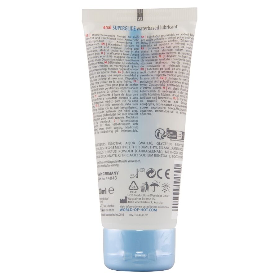 Hot Superglide Liquid Pleasure 100 ml - Lubrificante, kit da 3 - vista laterale