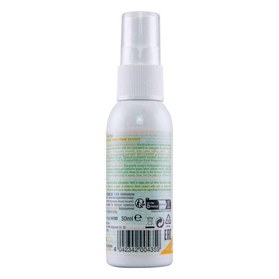 Hot Bio 50 ml - Detergente per toy intimi, kit da 3 - vista laterale