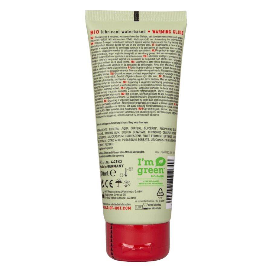 Hot Bio 100 ml - Lubrificante, kit da 3 - vista laterale