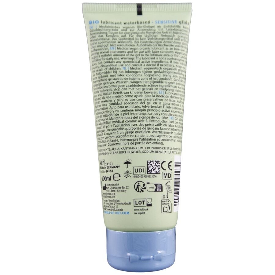 Hot Bio 100 ml - Lubrificante, kit da 3 - vista laterale