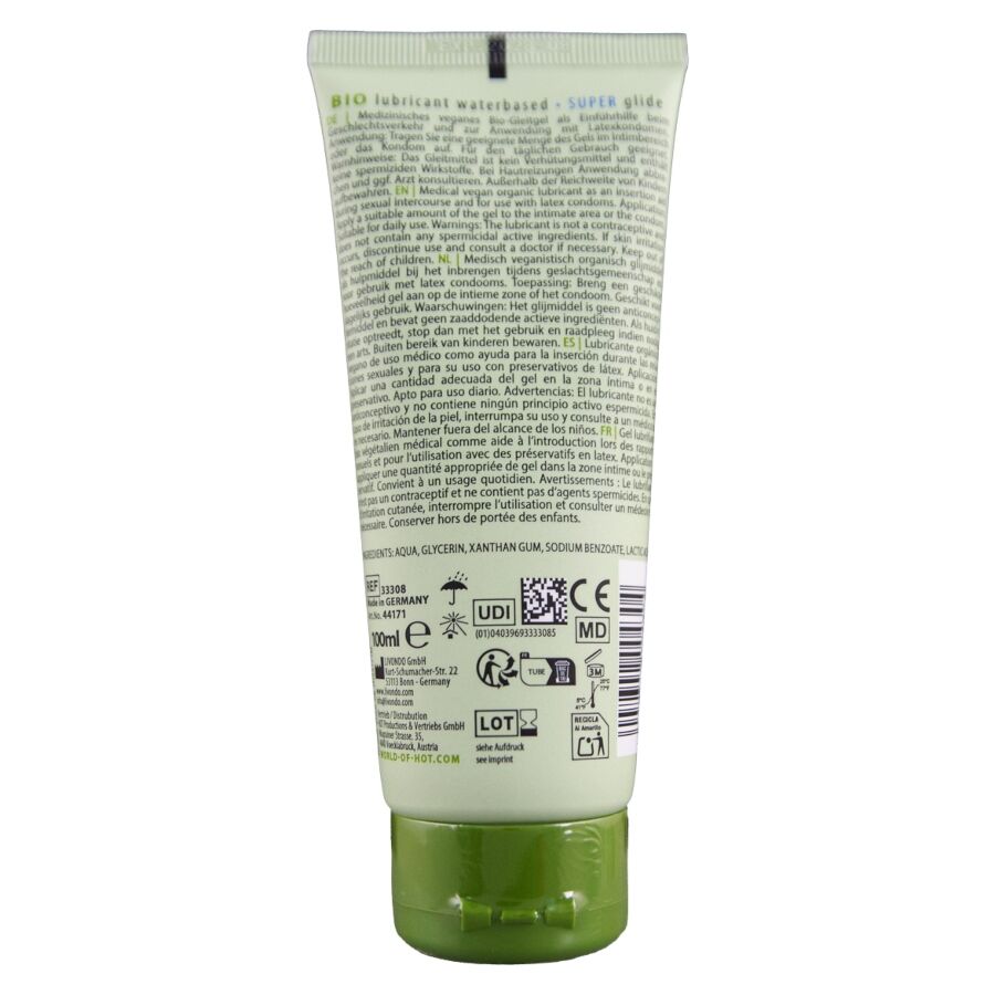 Hot Bio 100 ml - Lubrificante, kit da 3 - vista laterale
