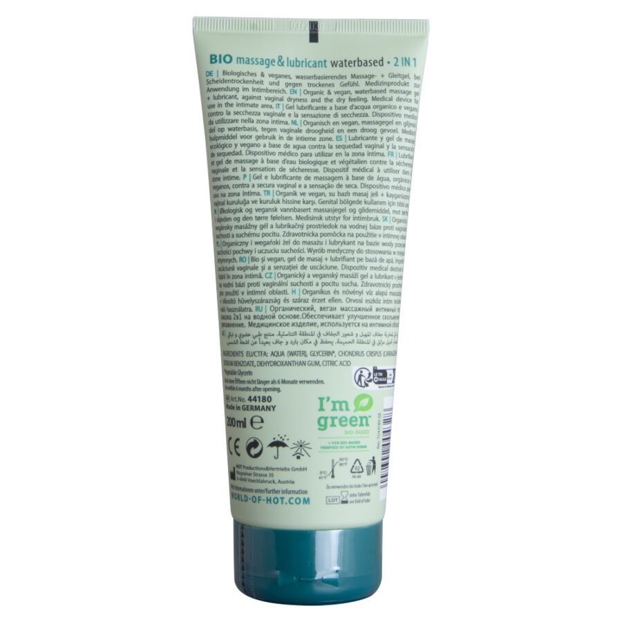 Hot Bio 200 ml - Lubrificante, kit da 3 - vista laterale