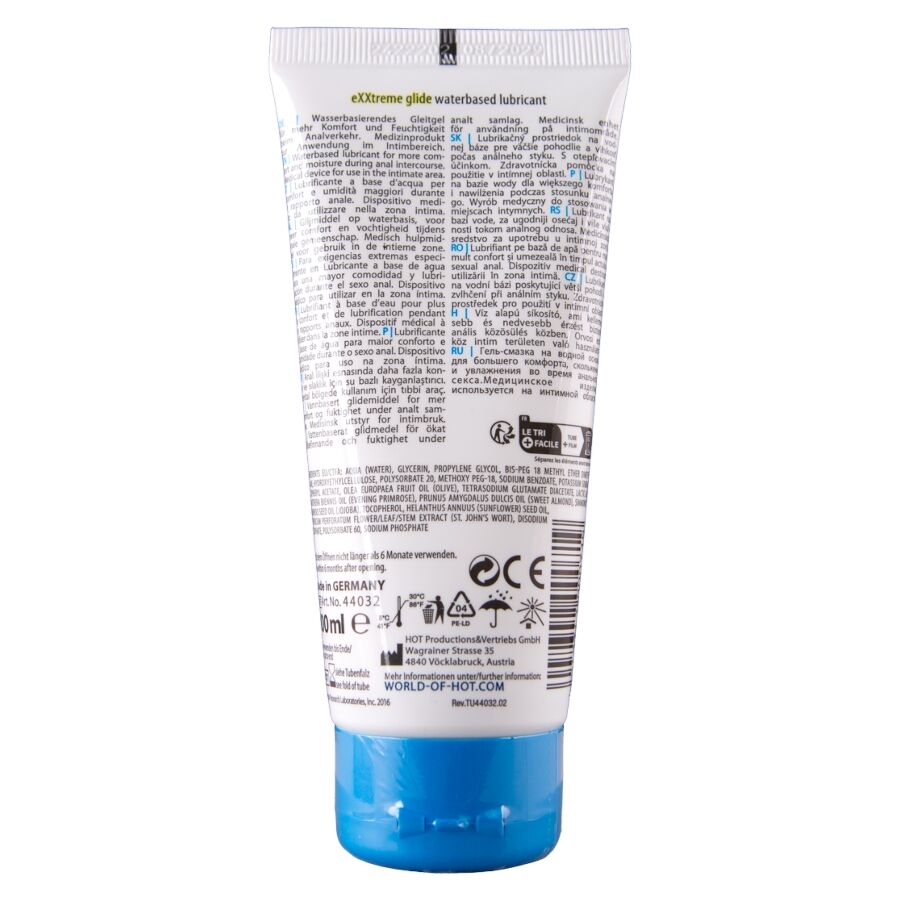 Hot Exxtreme Glide 100 ml - Lubrificante, kit da 3 - vista laterale