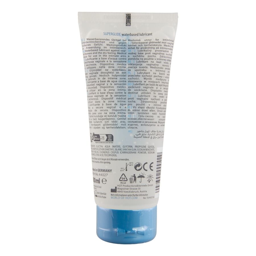 Hot Superglide Liquid Pleasure 100 ml - Lubrificante, kit da 3 - vista laterale