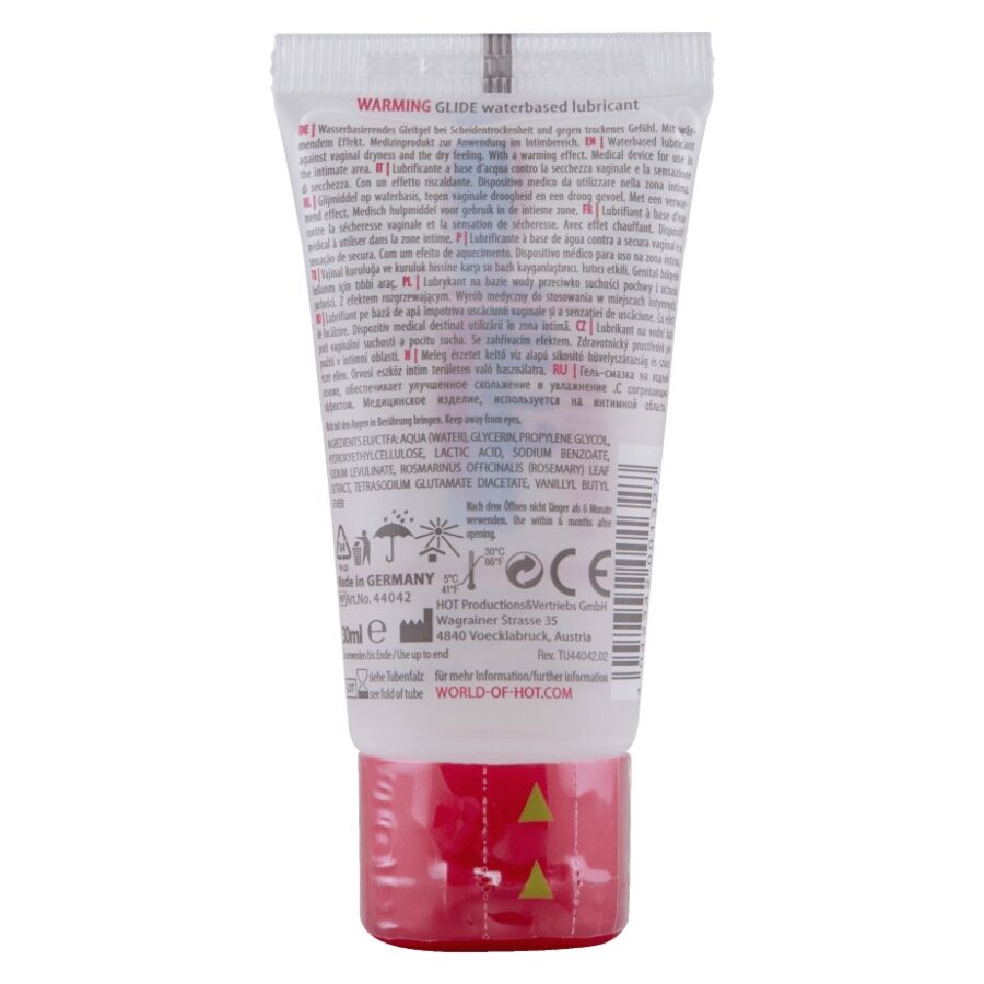 Hot Liquido Riscaldante 30 ml - Lubrificante, kit da 3 - vista laterale