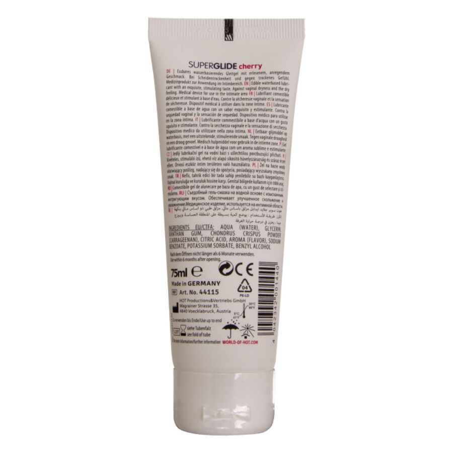 Hot Superglide 75 ml - Lubrificante, kit da 3, colore ciliegia - vista laterale