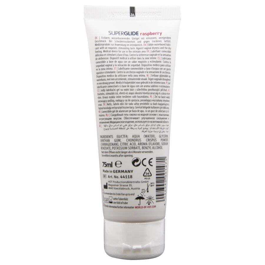 Hot Superglide 75 ml - Lubrificante, kit da 3, colore lampone - vista laterale