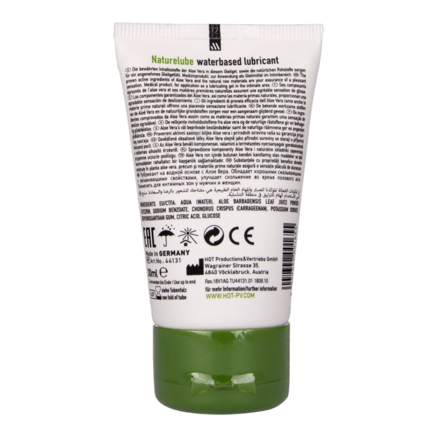 Hot Nature Lube 30 ml - Lubrificante, kit da 3 - vista laterale