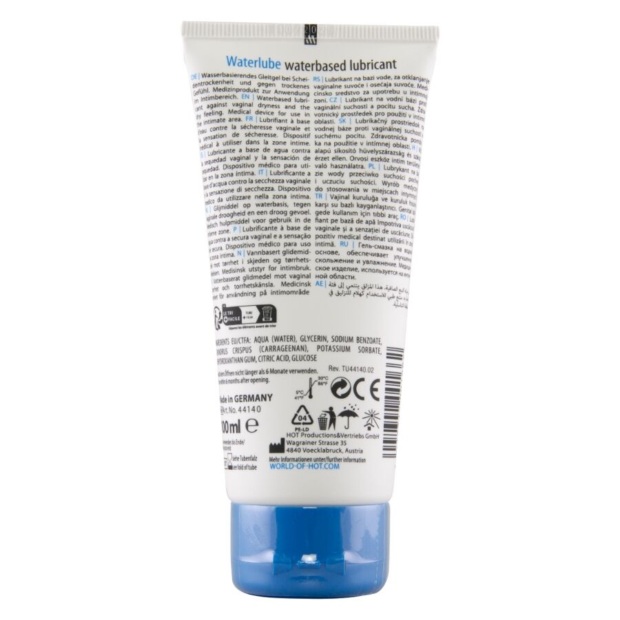 Hot D'acqua 100 ml - Lubrificante, kit da 3 - vista laterale