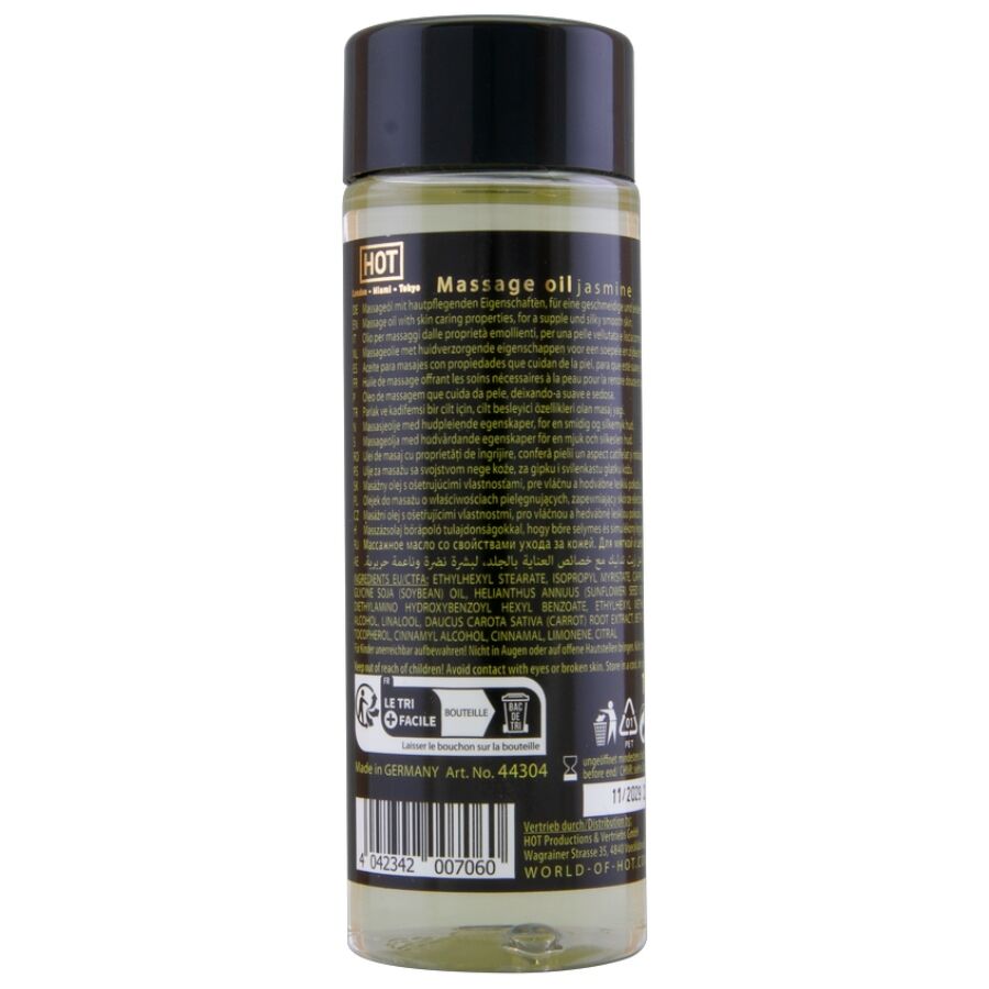 Hot AL Gelsomino 100 ml - Olio da massaggio, kit da 3 - vista laterale