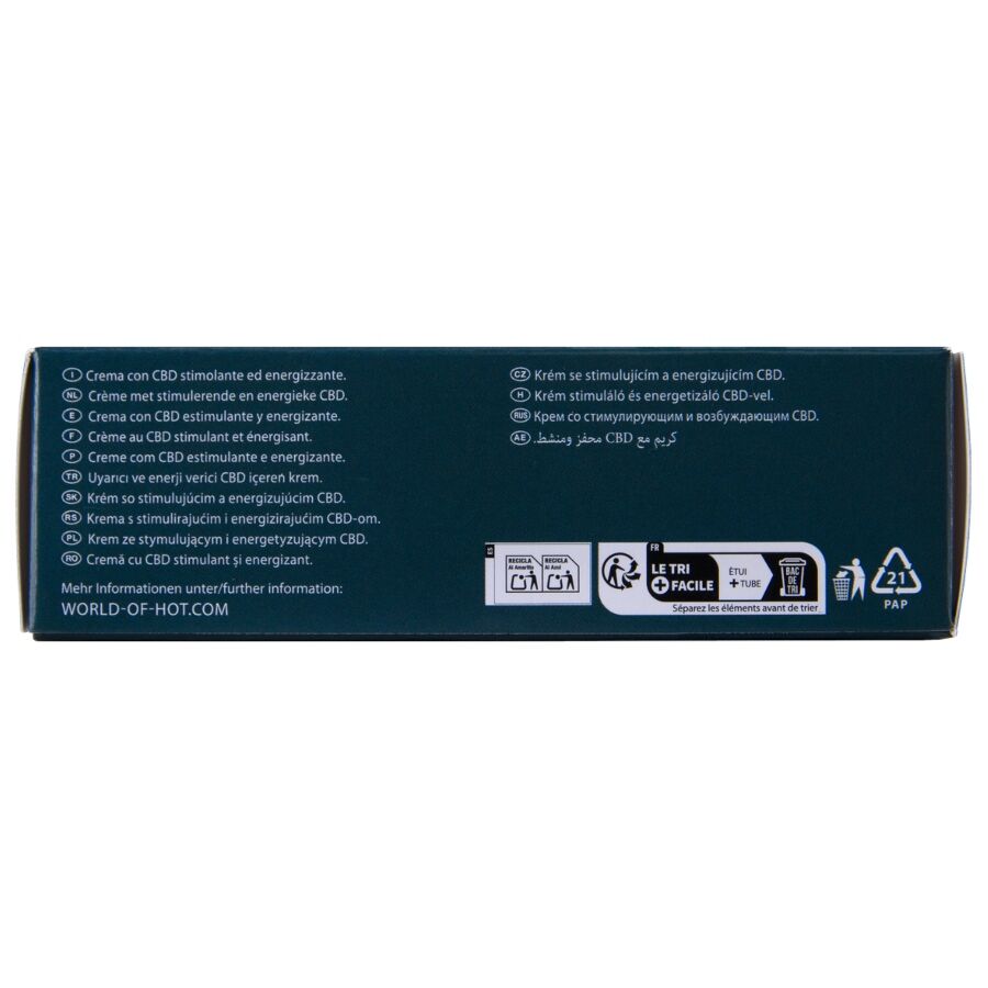 Hot Crema 100 ml - Lubrificante, kit da 3 - in mano per le dimensioni