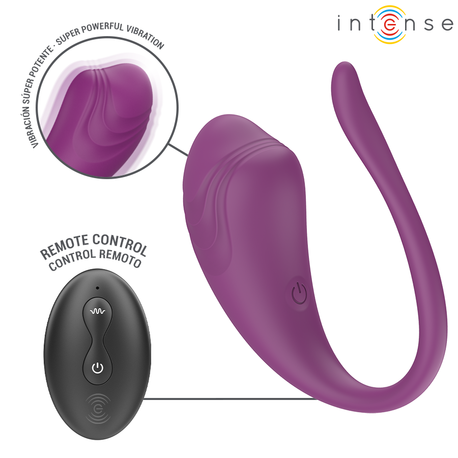 Intense Olivia - Ovetto massaggiante, colore purple - vista laterale