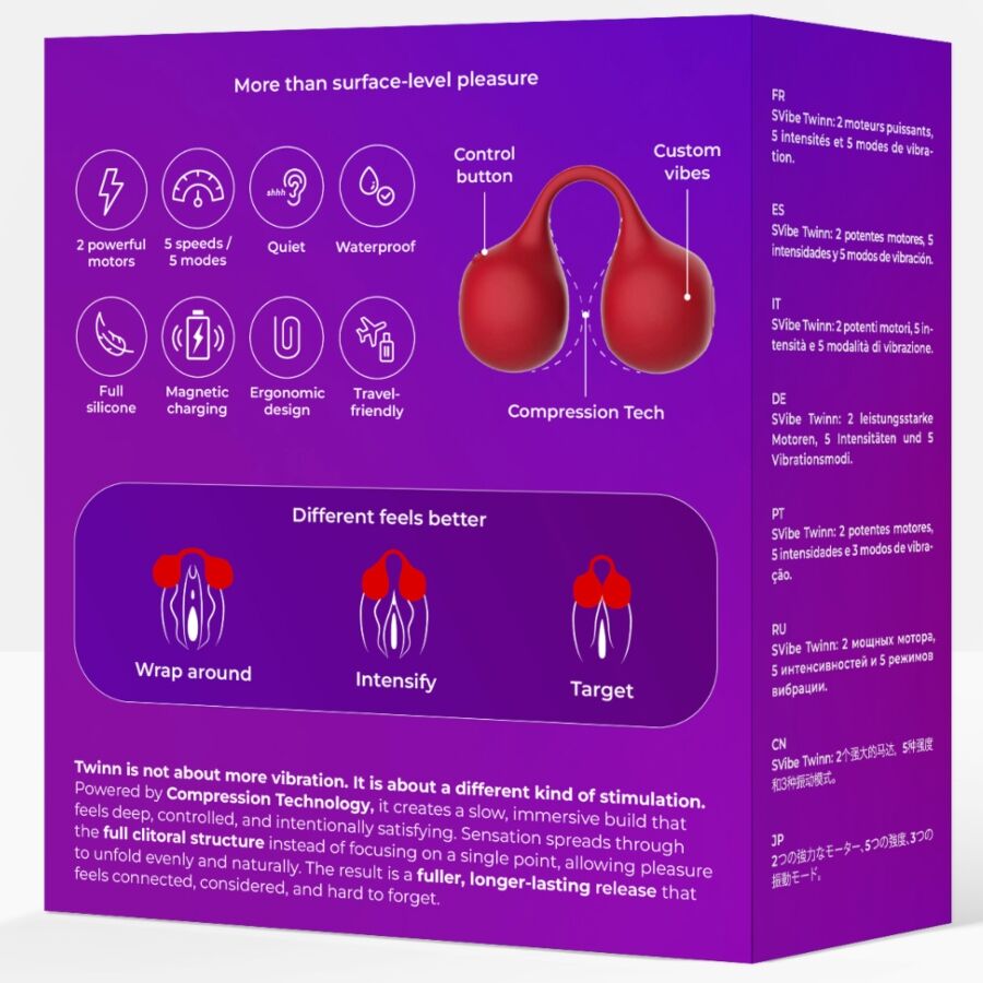 Snail Vibe Twinn - Massaggiatore - in mano per le dimensioni