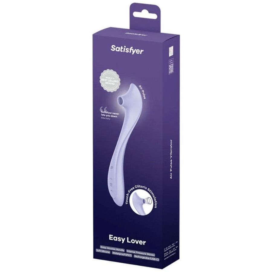 Satisfyer Easy Lover Vibrador Estimulador Air Pulse - Massaggiatore esterno - in mano per le dimensioni