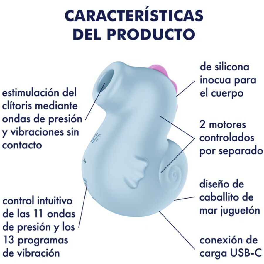 Satisfyer Sea Pony Vibrador Estimulador Air Pulse - Massaggiatore esterno - nella confezione