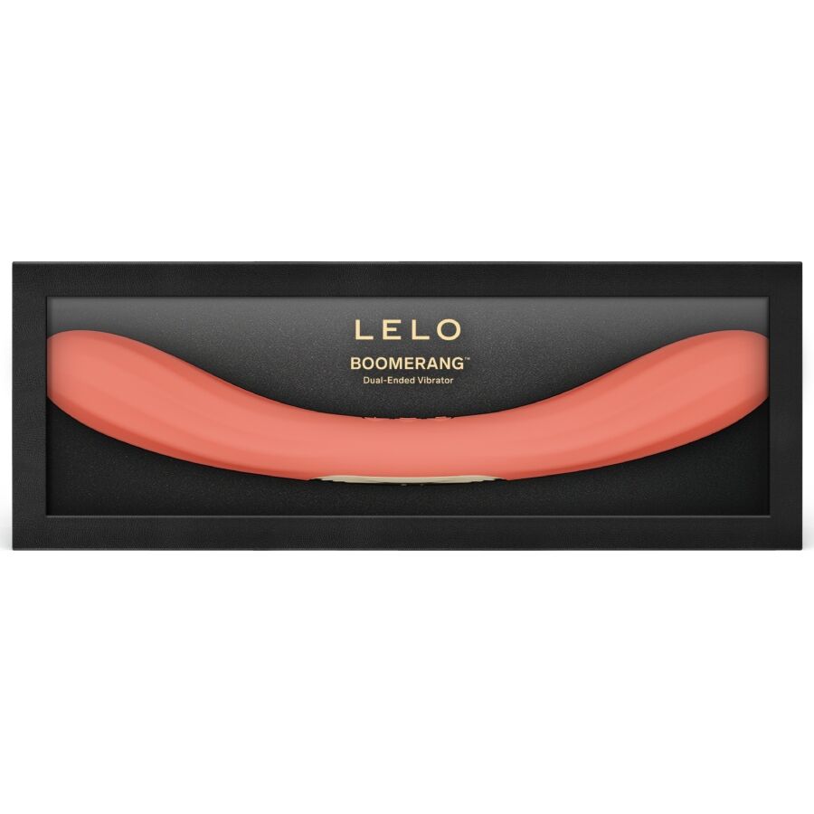 LELO Boomerang - Massaggiatore di coppia, colore estremità rosso corallo - dettaglio