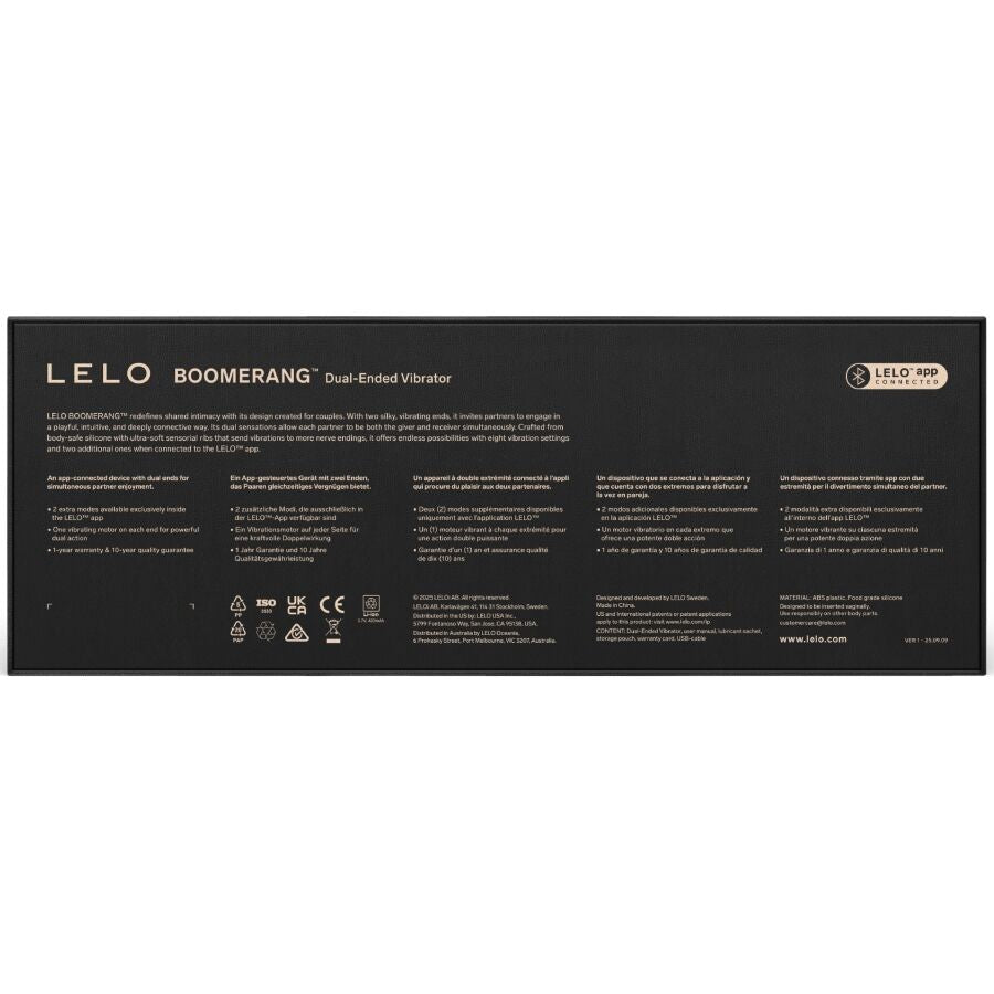 LELO Boomerang - Massaggiatore di coppia, colore standard - in mano per le dimensioni