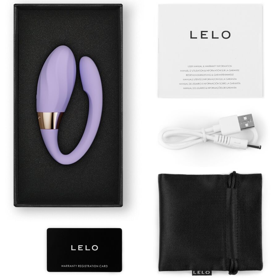 LELO Tiani - Massaggiatore di coppia, colore lavanda - vista laterale