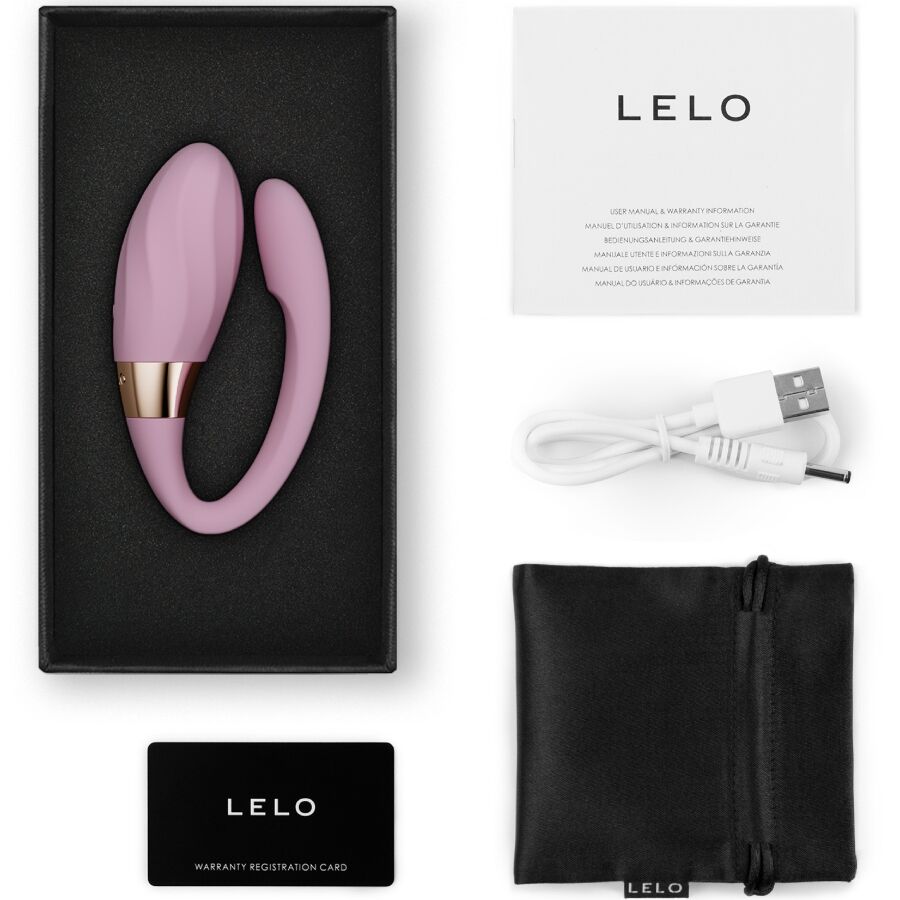 LELO Tiani - Massaggiatore di coppia, colore rosa tenue - vista laterale