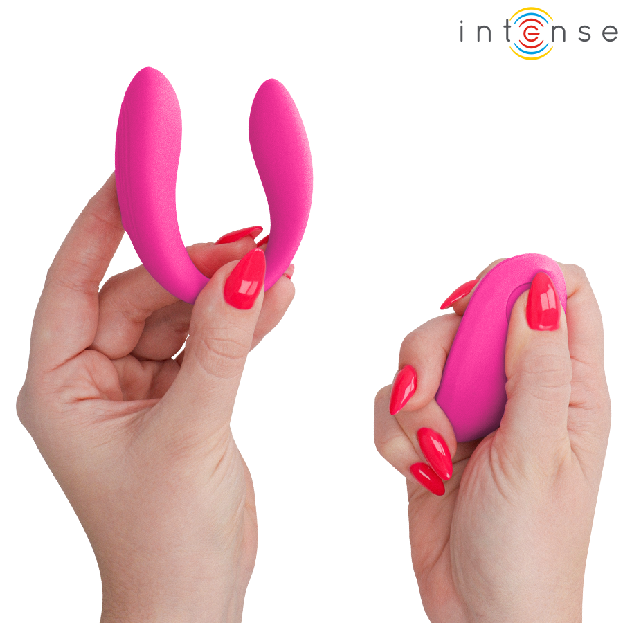Intense Nora - Massaggiatore con telecomando, colore rosa - vista laterale