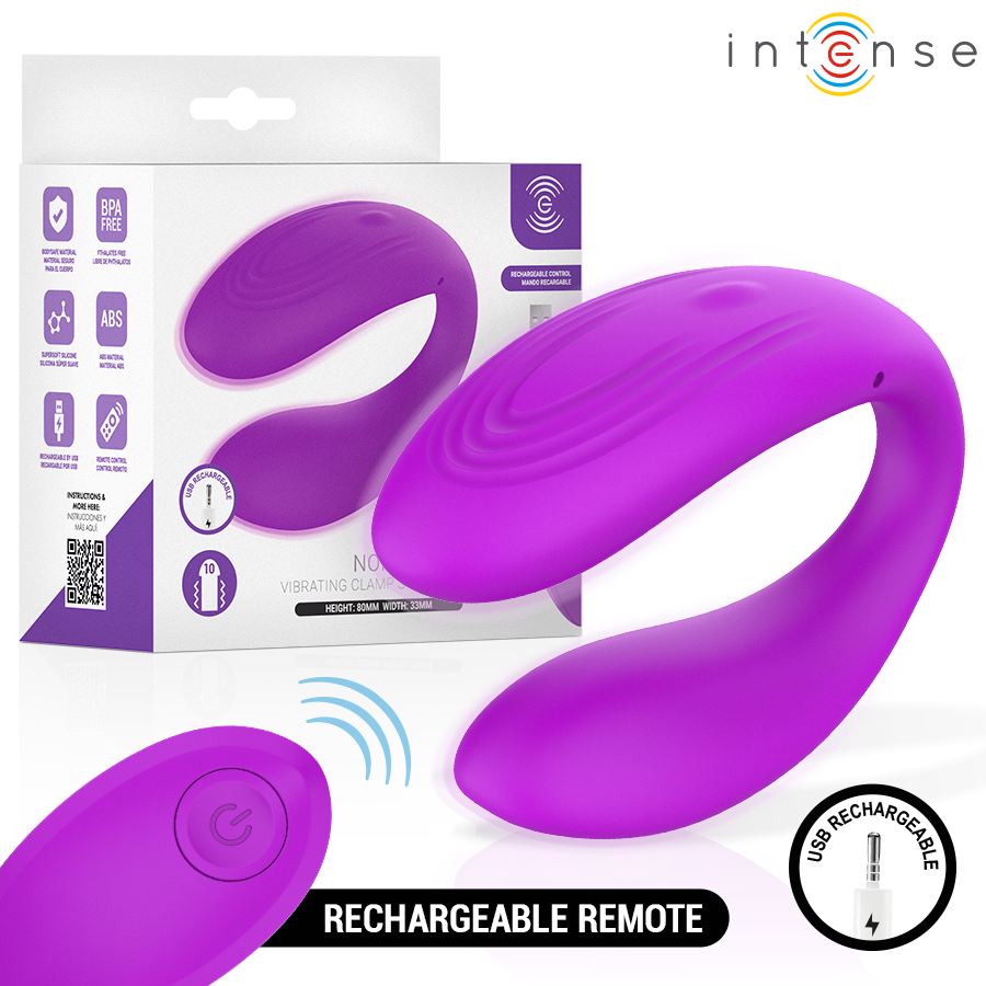 Intense Nora - Massaggiatore con telecomando, colore viola