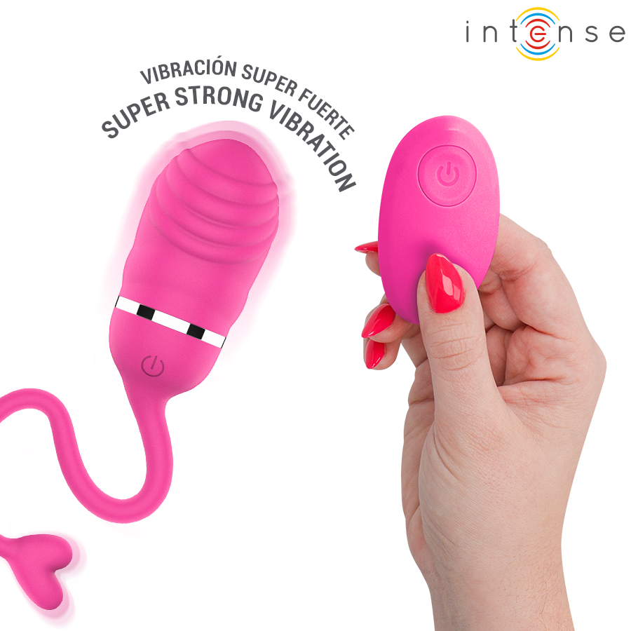 Intense Sookie - Massaggiatore con telecomando, colore rosa - vista laterale