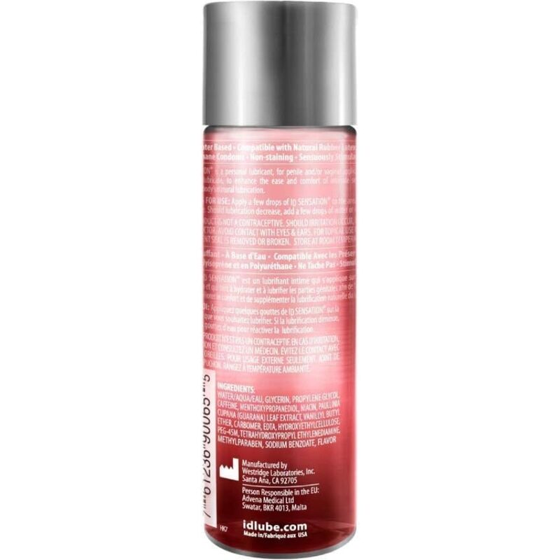 Id Sensation Effetto Calore 250 ml - Lubrificante, kit da 3 - vista laterale