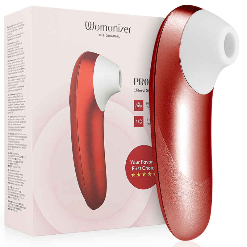 Womanizer Pro - Massaggiatore esterno, colore bordeaux