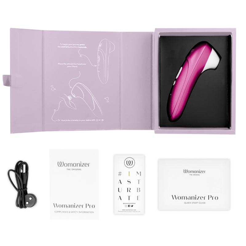Womanizer Pro - Massaggiatore esterno, colore rosa - retro