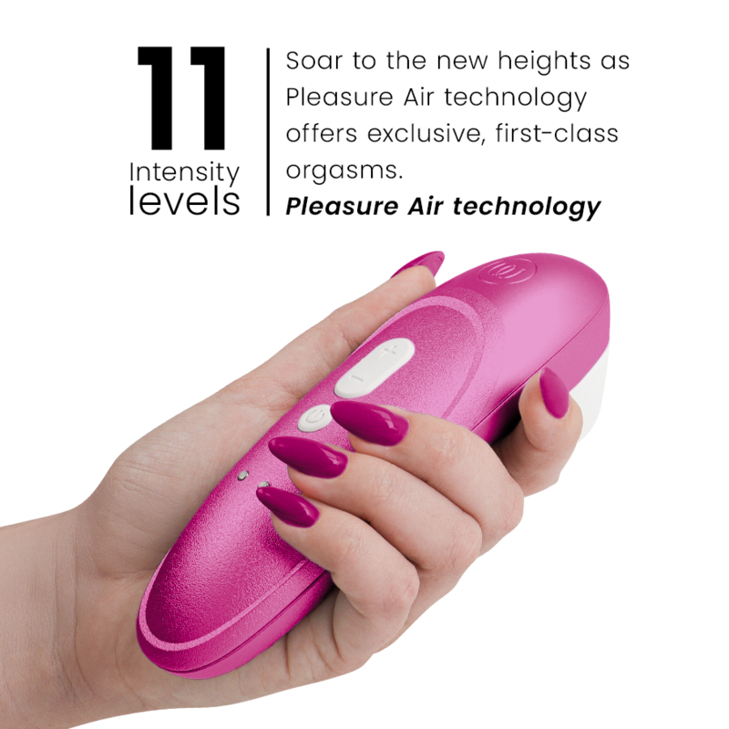 Womanizer Pro - Massaggiatore esterno, colore rosa - in mano per le dimensioni