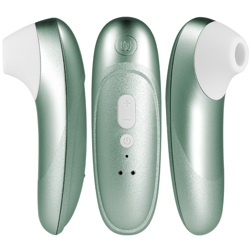 Womanizer Pro - Massaggiatore esterno, colore verde salvia - vista laterale