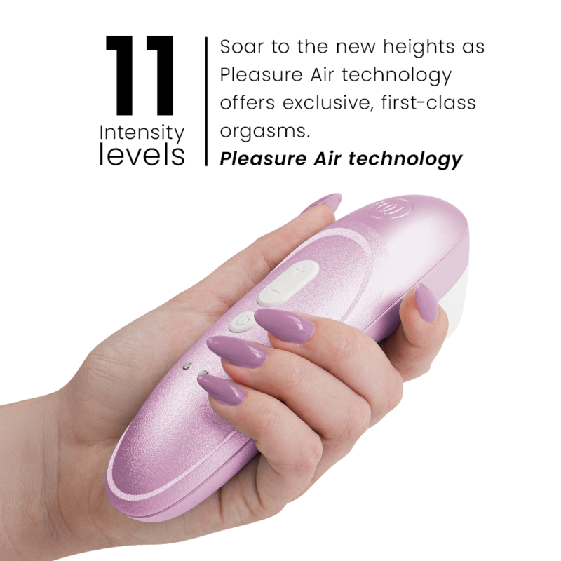 Womanizer Pro - Massaggiatore esterno, colore lilla - in mano per le dimensioni