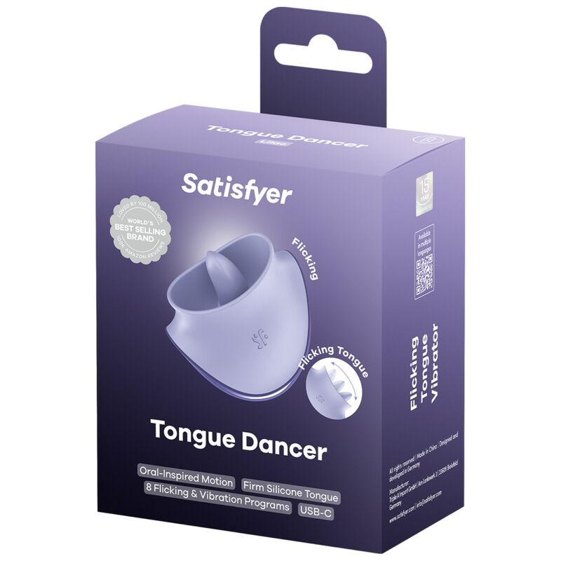 Satisfyer Tongue Dancer - Massaggiatore esterno - in mano per le dimensioni