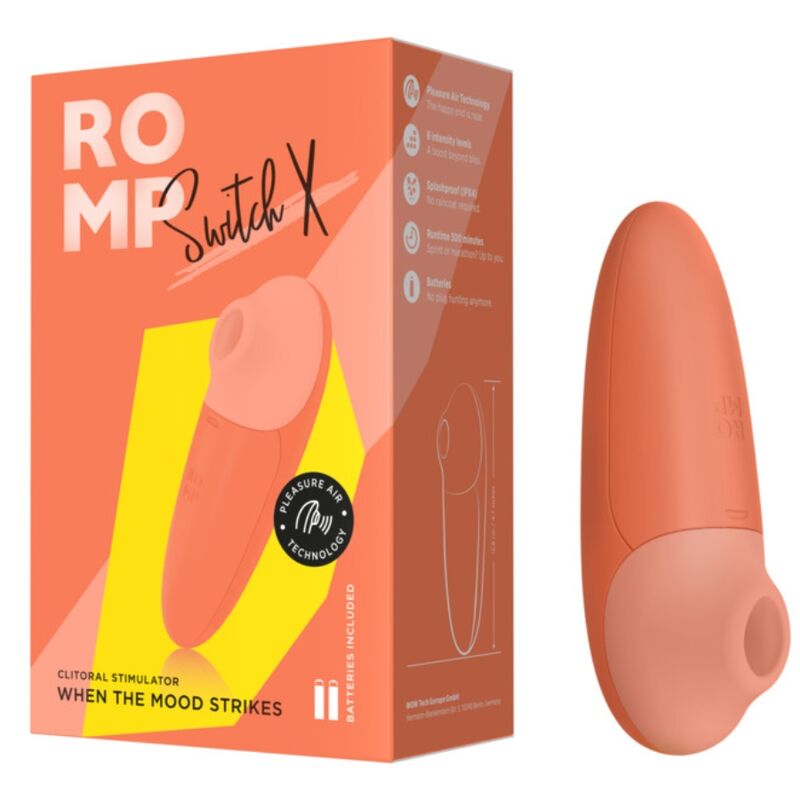 Romp Switch X - Massaggiatore esterno - in mano per le dimensioni