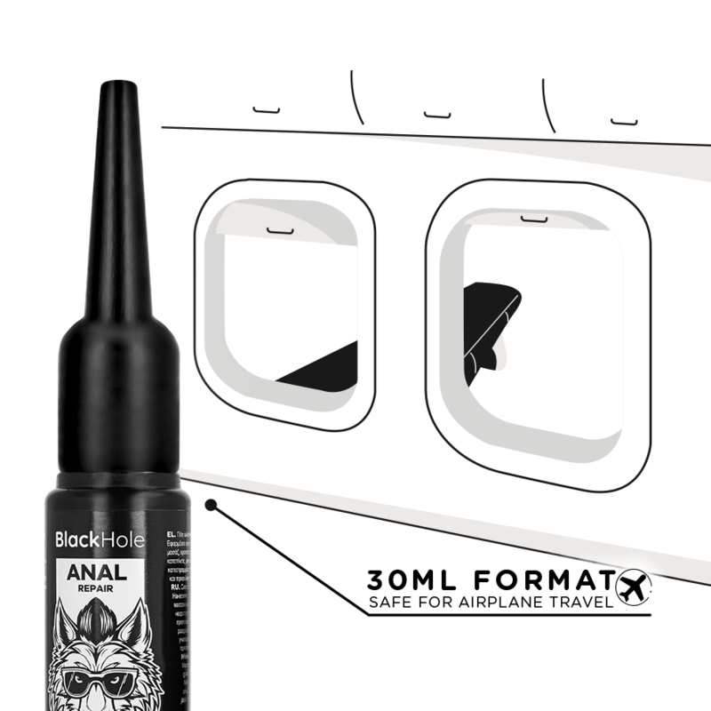 Black Hole Applicatore 30 ml - Lubrificante, kit da 3 - in mano per le dimensioni