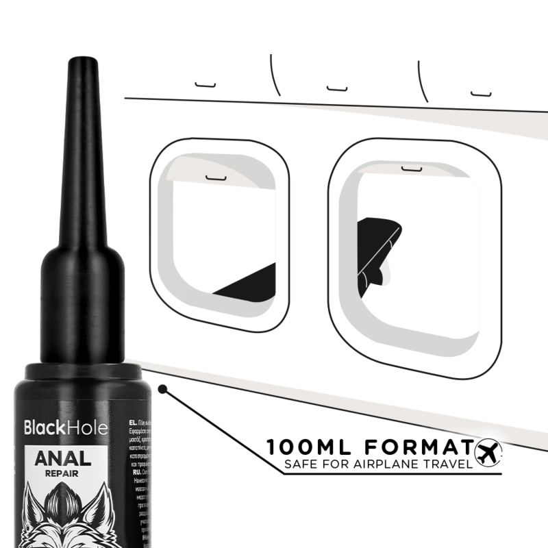 Black Hole Applicatore 100 ml - Lubrificante, kit da 3 - in mano per le dimensioni