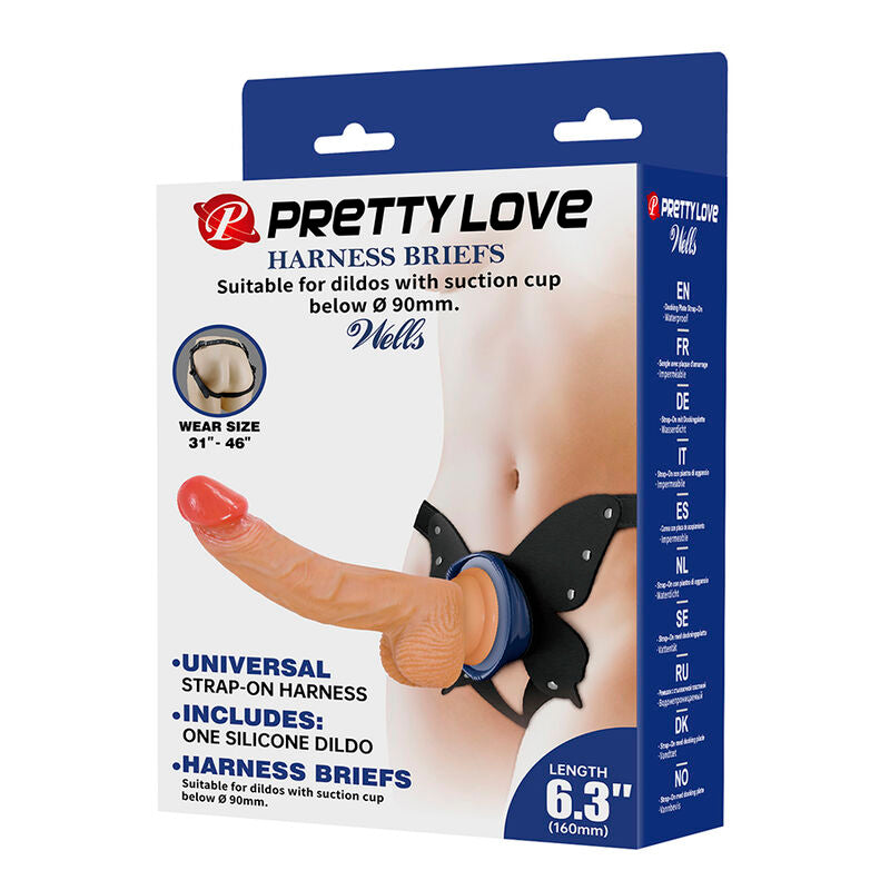 Pretty Love Imbracatura Strap ON Yeti - Accessorio intimo - in mano per le dimensioni